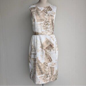 Tahari Satin Sleeveless Sheath Dress